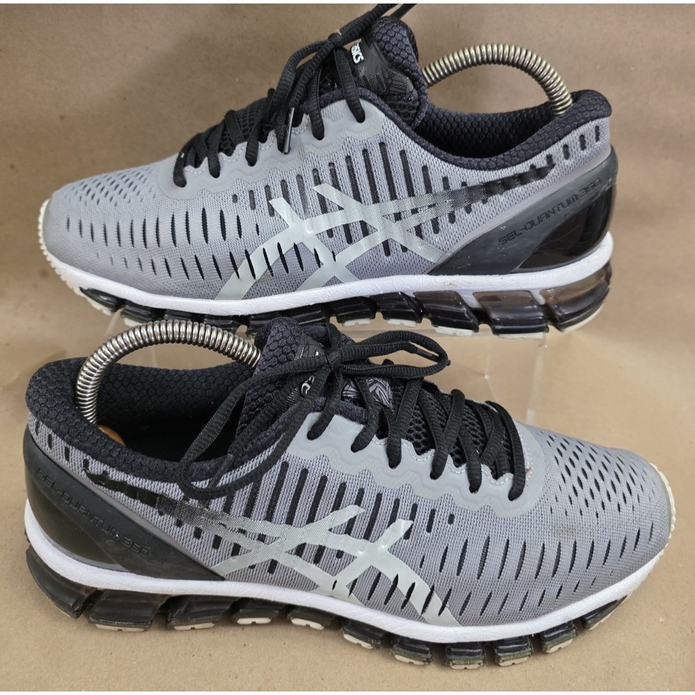 Asics (Sz 8) Gel-Quantum 360 Gray Black Athletic Running Shoes Sneakers T5J1Q
